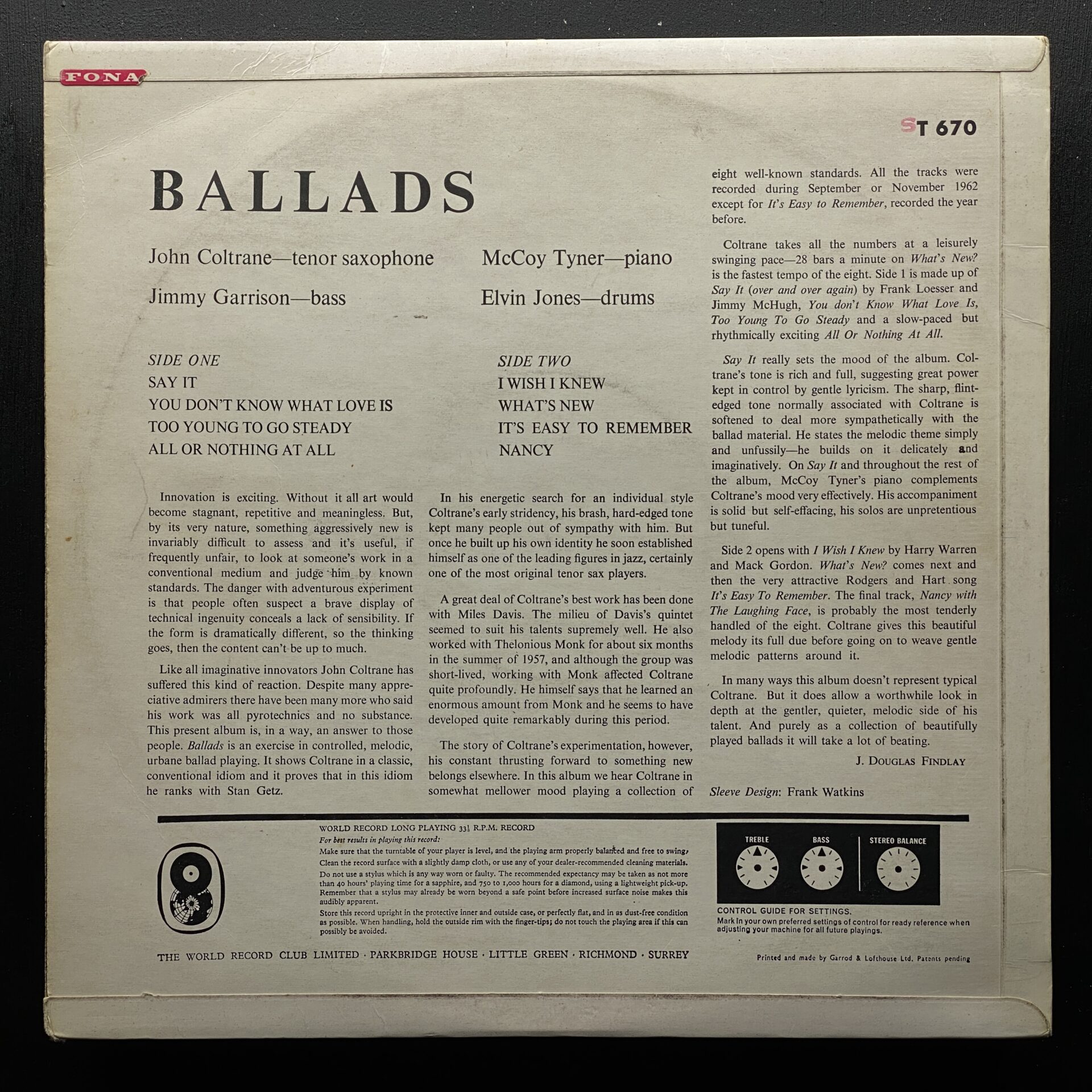 John Coltrane Quartet – Ballads (2)