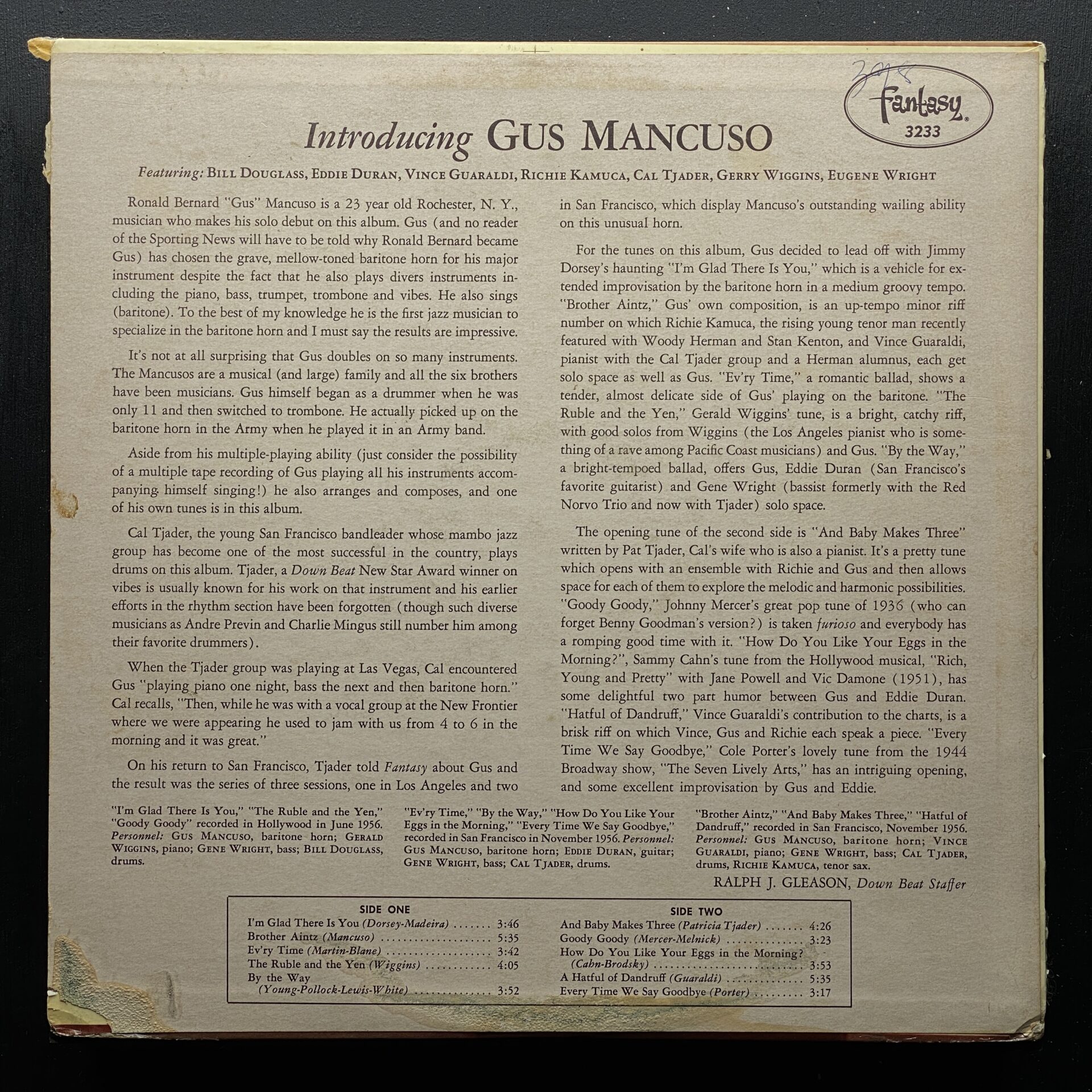 Gus Mancuso – Introducing Gus Mancuso (2)