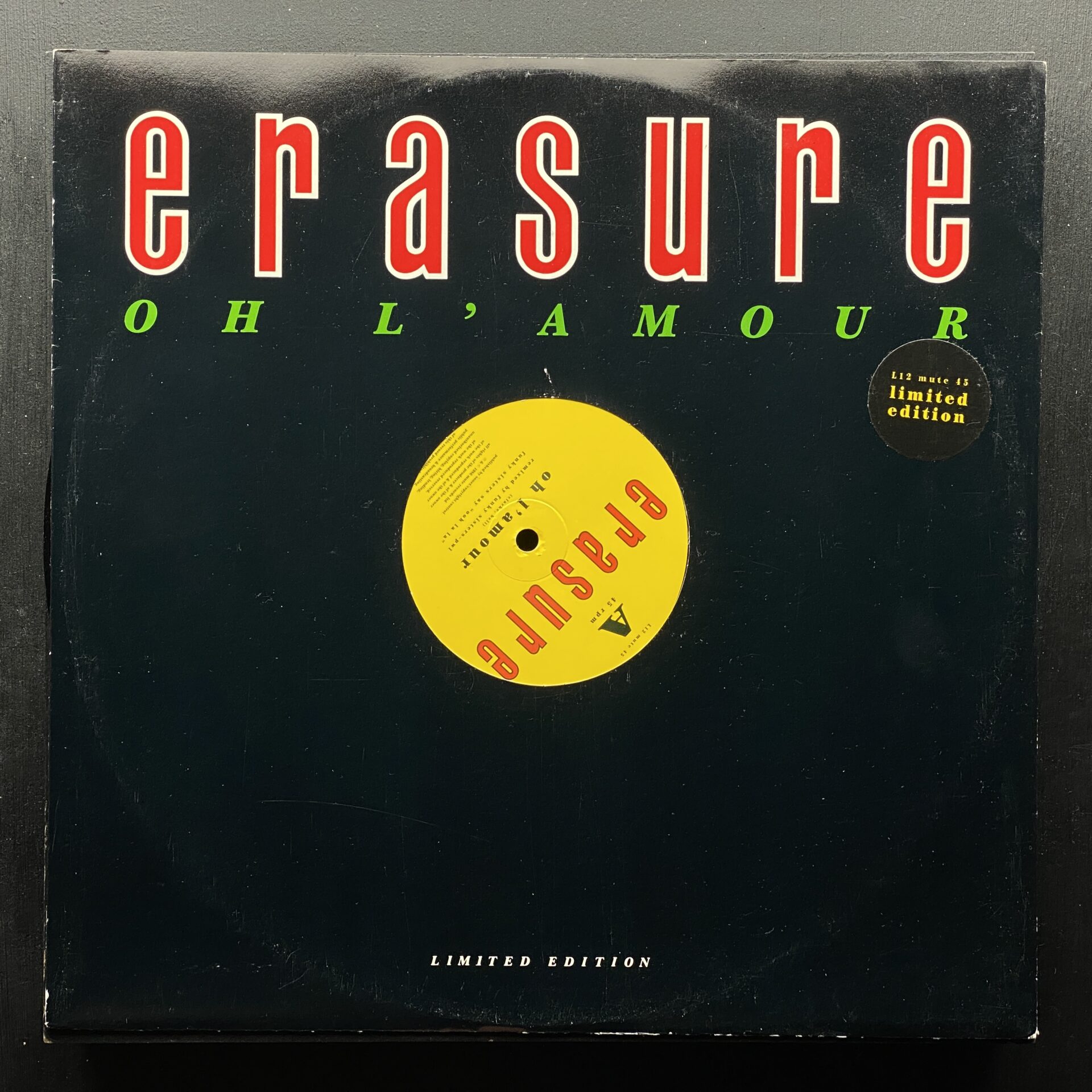 Erasure – Oh L'Amour