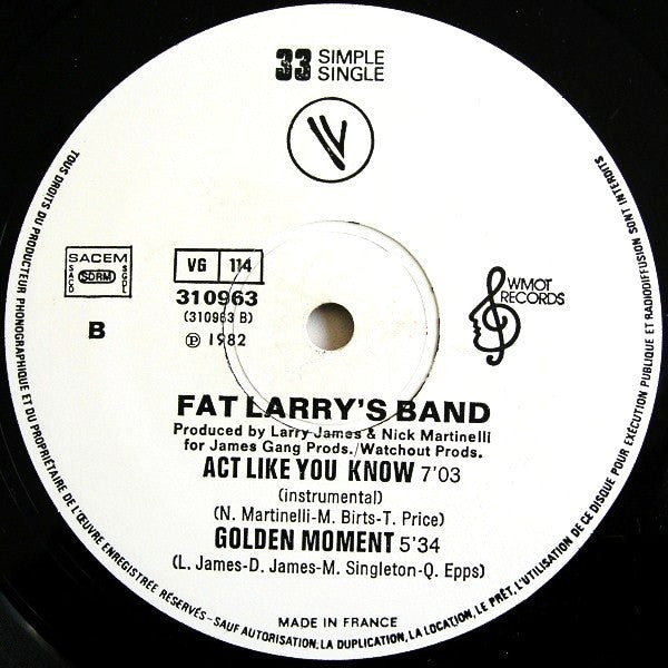 Fat Larry's Band – Act Like You Know (4)